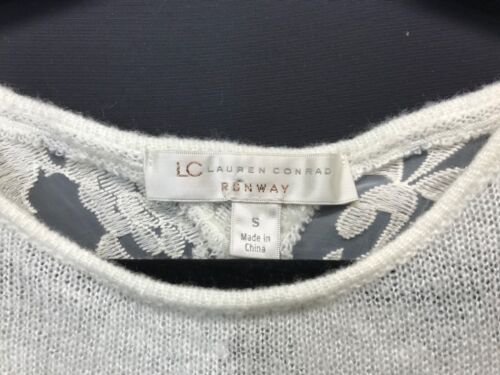 Lauren Conrad Runway Collection White Embellished Open Back Sweater Small - NEW - Picture 3 of 12