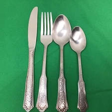 Kimco Japan Hammered Texture Stainless Fork Knife  Spoon- CHOOSE YOUR PIECES EUC
