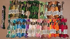 MORE THAN 150X DMC J&P COATS COTTON EMBROIDERY FLOSS STRING FRANCE USA GERMANY