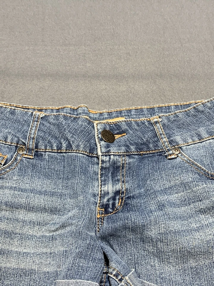 Celebrity Pink Jean Shorts Adult 7 Women’s Blue cotton polyester spandex - Image 2 of 4