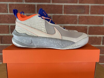 New Nike Team Hustle GS Orange Blue Size 7Y or 8.5 Womens Sneakers NIB Shoes