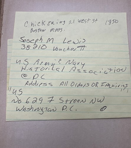 Antique Military Record & With Historic Reference Book for Joseph M Lewis - Imagen 7 de 17