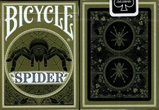 Limited Edition Spider Green Bicycle Playing Cards Poker Size Deck