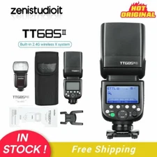 US Godox TT685II-C GN60 2.4G TTL HSS Flash Light Speedlite For Canon+Carry Bag
