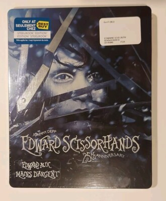 Edward Scissorhands 25th Anniversary Steelbook Canada Blu-Ray (2015) New Sealed