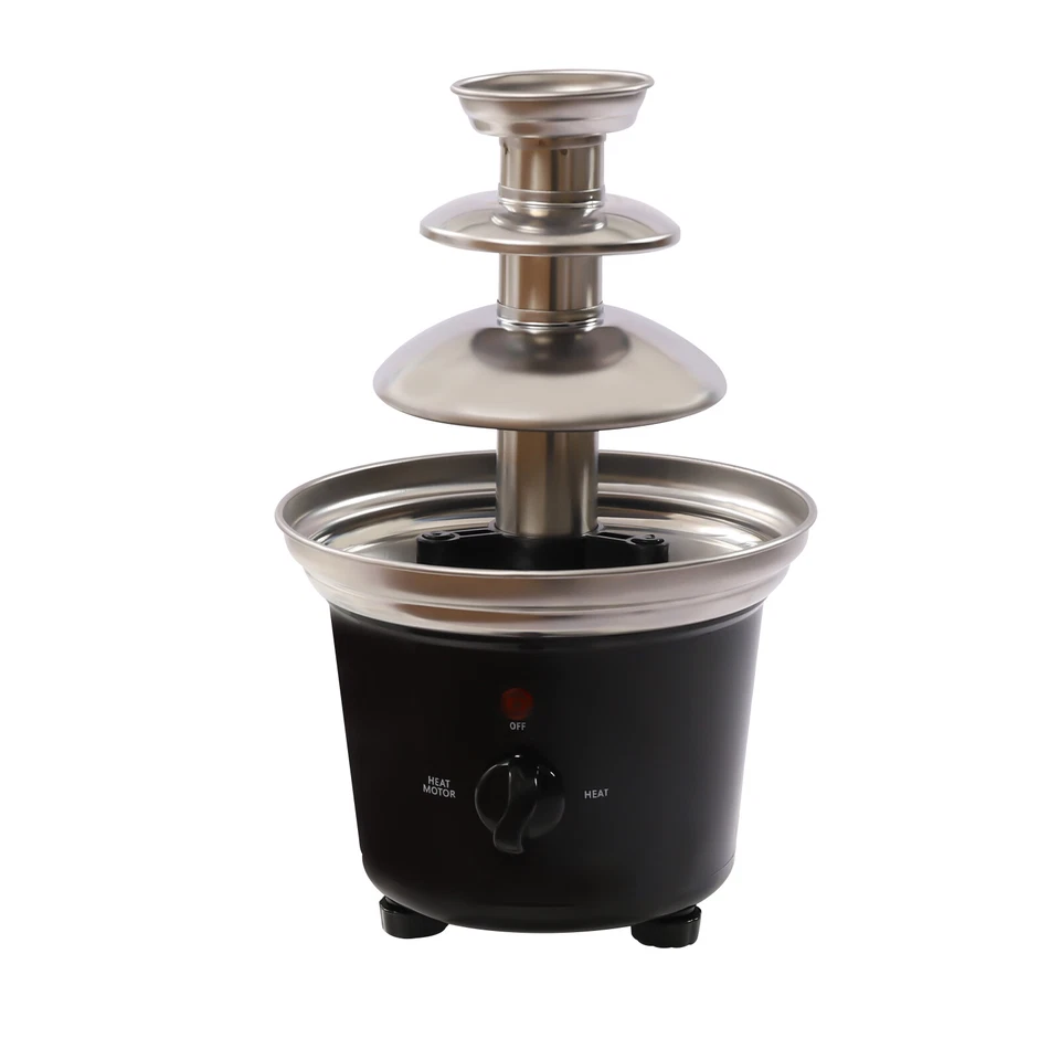 3 Tiers Luxury Chocolate Fondue Fountain Commercial Stainless Steel Maker - Image 4 of 4