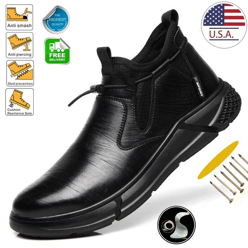Mens Safety Shoes Steel Toe Work Shoes Indestructible Waterproof Outdoor Hiking