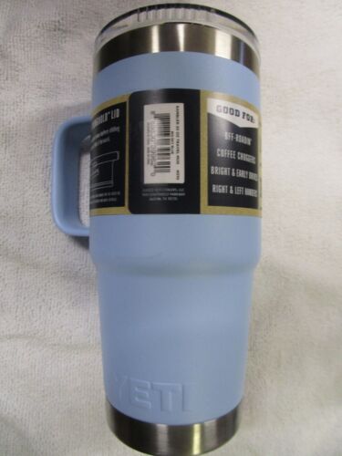 YETI Rambler 20 oz. travel mug stainless steel insulated stronghold lid BLUE - Picture 2 of 3
