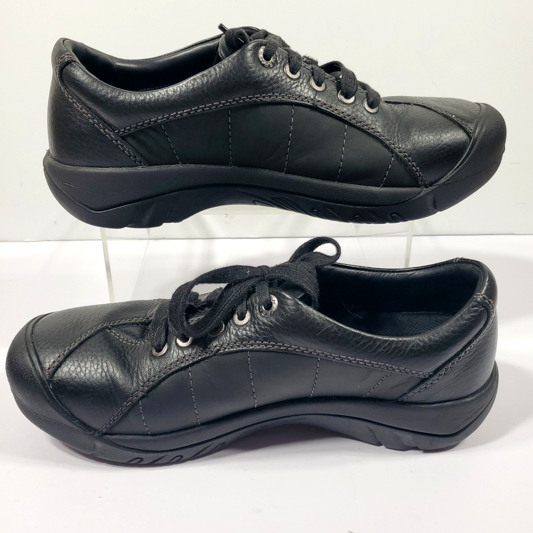 Scarpa da trekking Keen Presidio donna taglia 9 in pelle nera outdoor casual sneaker larga