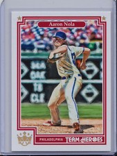 Aaron Nola 2019 Panini Donruss Diamond Kings Holo Gold Team Heroes Insert