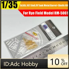 1/35 Scale Sd.Kfz.167 StuG IV Tank Metal Barrel+Shells Kit for Rye Field RM-5061