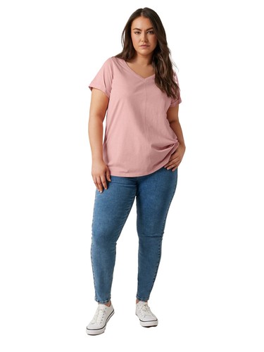 EVANS Curve Pure Cotton T-Shirt - Picture 10 of 36