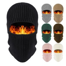 1 Hole Knit Full Face Mask Winter Ski Cap Balaclava Beanie Tactical Warm Hat
