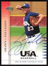 2005 Upper Deck Baseball National Team Shawn Tolleson Auto #90 Card Signed
