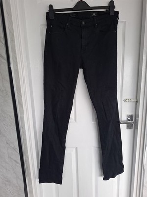 Ladies 29R ( 10/12) Designer ADRIANO GOLDSCHMIED BLACK SLIM LEG STRETCH JEANS 