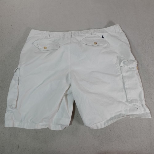 Polo Ralph Lauren Shorts Mens 42 White Relaxed Fit Cargo Pockets Classic Summer - Picture 16 of 18