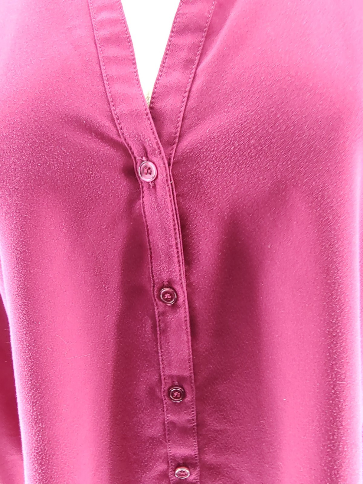 Grace Elements Burgundy Red Button Front Blouse S… - image 11