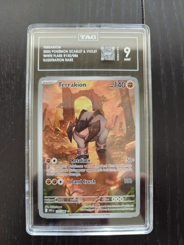 Terrakion 135/086 SV White Flare Illustration Rare - Graded - TAG 9