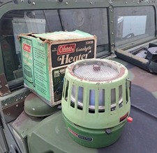 Vintage 1974 COLEMAN Catalytic Heater 3000-5000 BTU Avocado Green 513A708 & Box