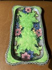 Ceramic rectangular tray with floral decoration by Maling — photo 2