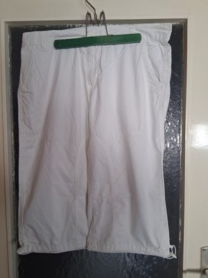 Weiße Hose - Caprihose - Gr. 34 - Clockhouse