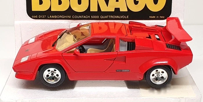 Burago escala 1/24 diecast 0137 - Lamborghini Countach 5000 - rojo Foto 3 de 4