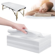 31" x 71" Disposable Bed Sheets for Massage Table Waterproof White 50 Pieces
