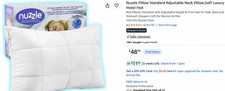 Nuzzle Pillow Standard SIze Adjustable Neck Pillow White Set of 1 