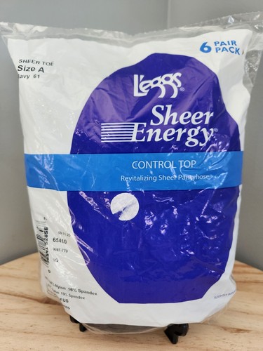 Leggs L'eggs Sheer Energy Control Top Pantyhose Size A Navy Reinforced Toe