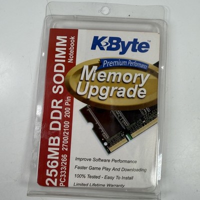 KByte 256MB DDR SODIMM PC2700 333MHz 200-Pin Laptop Notebook RAM Memory Module