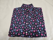 Bonobos Slim Fit Vibrant Dark Floral Nights Button-up S/S Shirt SZ Small