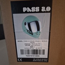 TSG Pass 2.0 Full Face Helmet , Downhill Skateboarding, L 58-60 cm , Mint Blue