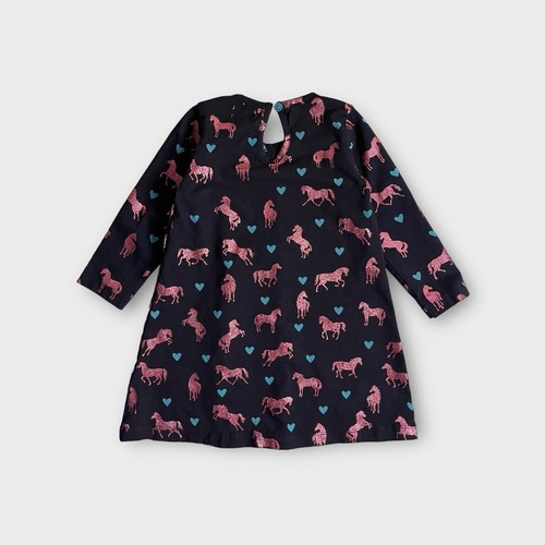Hatley Pink Glitter Horse Heart Pattern Dress - Picture 4 of 4