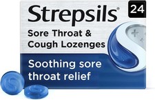 Strepsils Lozenges 24 Count - Fast Acting Dual Relief For Sore Throat, Tickly, 