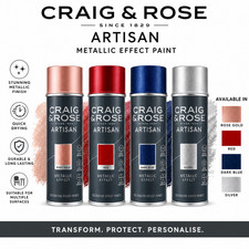 Pintura en aerosol efecto metálico - Secado rápido - Craig & Rose 400 ml