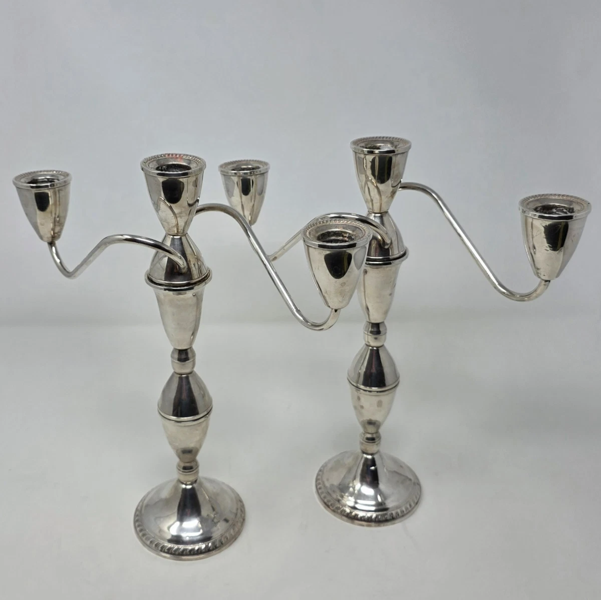 Duchin Creation In Antique Us Sterling Silver Candlesticks