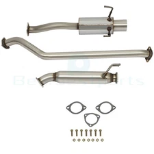4" MUFFLER TIP STAINLESS CATBACK EXHAUST SYSTEM For 02-05 CIVIC SI EP3 HB K20