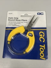 GC Electronics Palm Grip Round Nose Pliers 4" Yellow 12-212