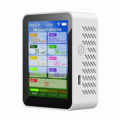 Tuya Wifi Multifunctional Air Quality Meter Household HCHO TVOC Carbon Monoxide 