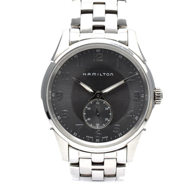 [NEARMINT] HAMILTON Jazzmaster H384110 Grey Dial Silver Quartz Men's Watch 40mm