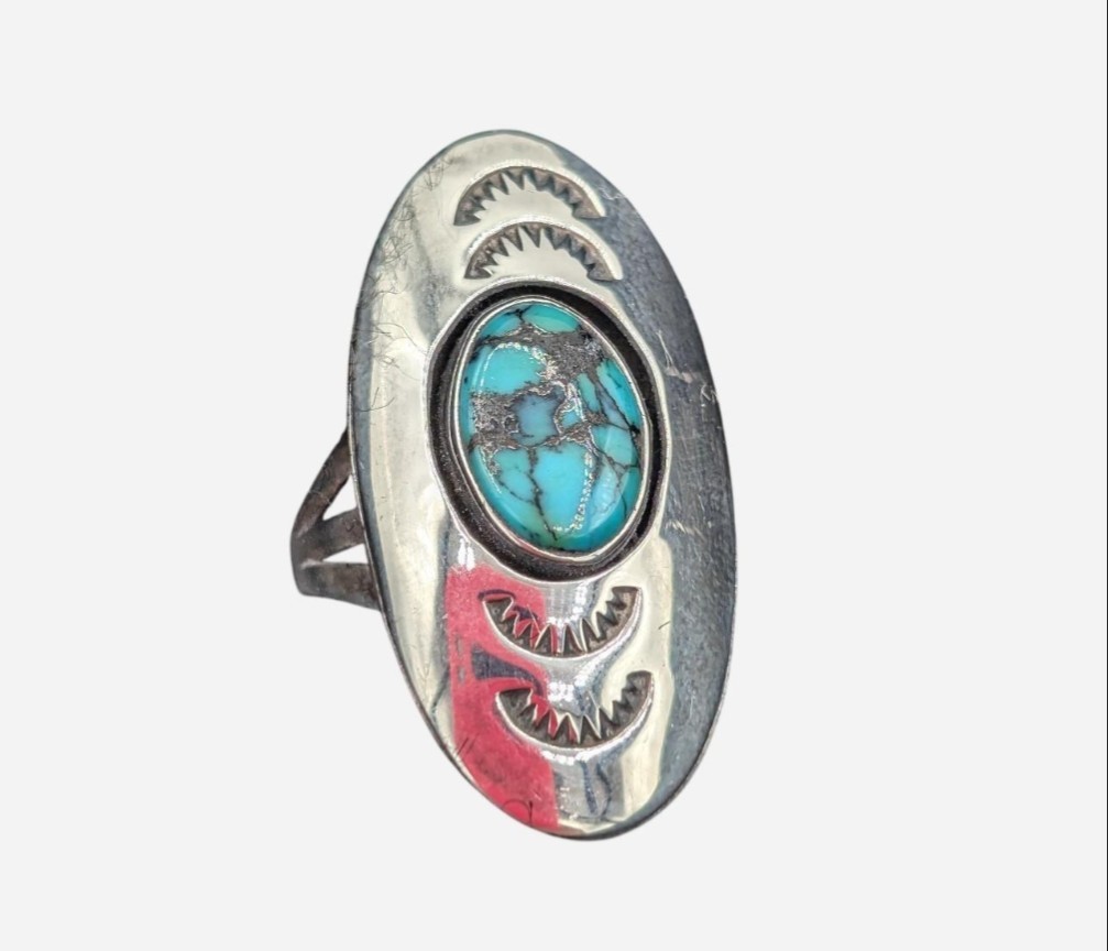Signed MG Native American Indigenous Sterling SIl… - image 1