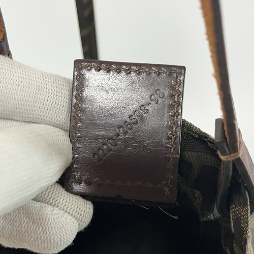 Fendi Zucca Handbag Nylon Small Authentic Rank AB From Japan #406 - Picture 20 of 22