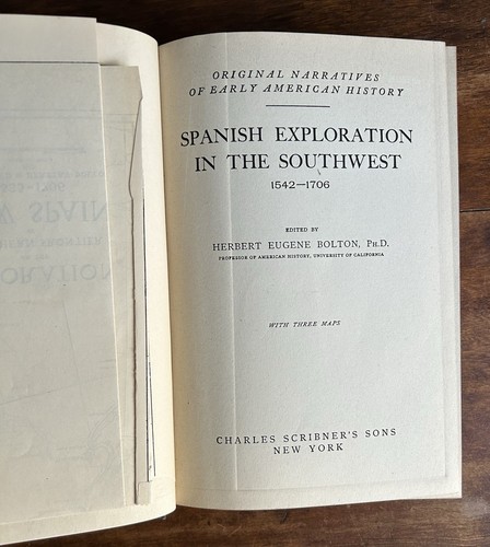 Spanish Exploration in the Southwest 1542-1706 Herbert Bolton 1916 With 3 Maps - Picture 10 of 16