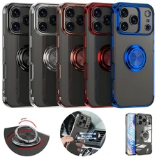 Magnetic Ring Stand Clear Slim Phone Case For iPhone 17 Pro Max/17Air/17Pro/17 
