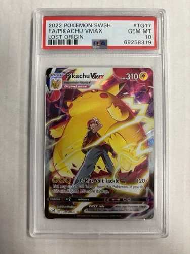 2022 Pokemon SWSH Lost Origin #TG17 FA Pikachu VMax PSA 10 GEM MINT
