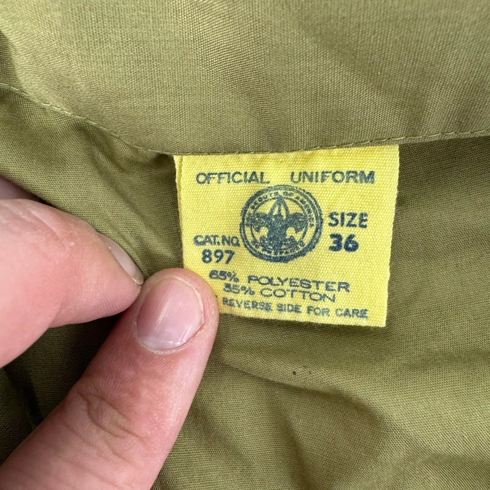 Vintage Boy Scouts Uniform Shirt Patch Unit Commissioner Youth Size 36 - Image 4 of 4