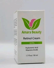 Amara Beauty Retinol Serum 2.5% With Hyaluronic Acid, Vitamin E & B5, 1.7oz