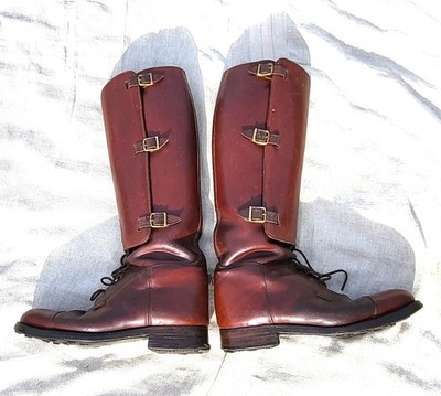 Original WWI British Army Officer field trench leather boots