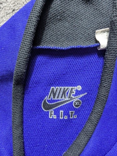 Vintage Nike F.I.T. Langarm Sportshirt Herren Gr. XL blau/schwarz - Bild 4 von 12