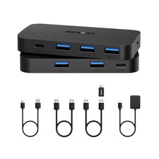 USB 3.0 KVM Switch 2 Computer 4 Ports USB C und USB A